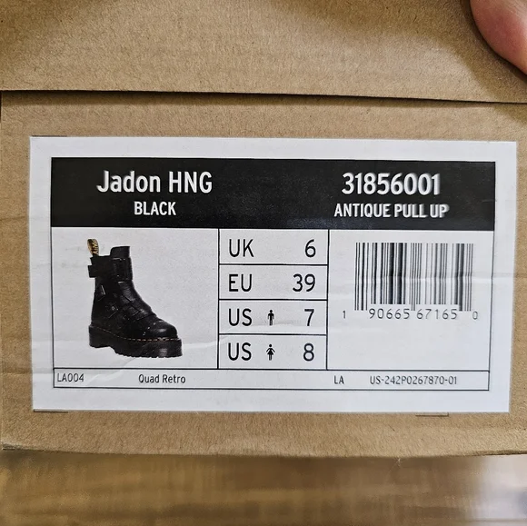 Dr. Martens Jadon Hinge Buckle Leather Platform Boots - Picture 12 of 15